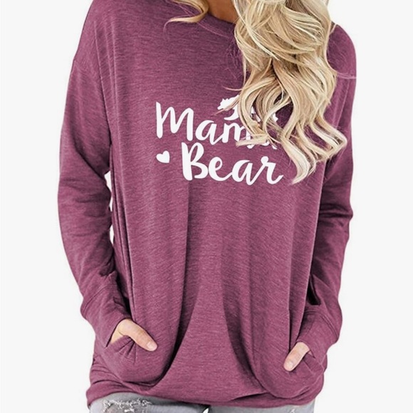 onlypuff Women's Pocket Shirt Size Large Graphic Tunic Top Sweatshirt - Picture 3 of 7